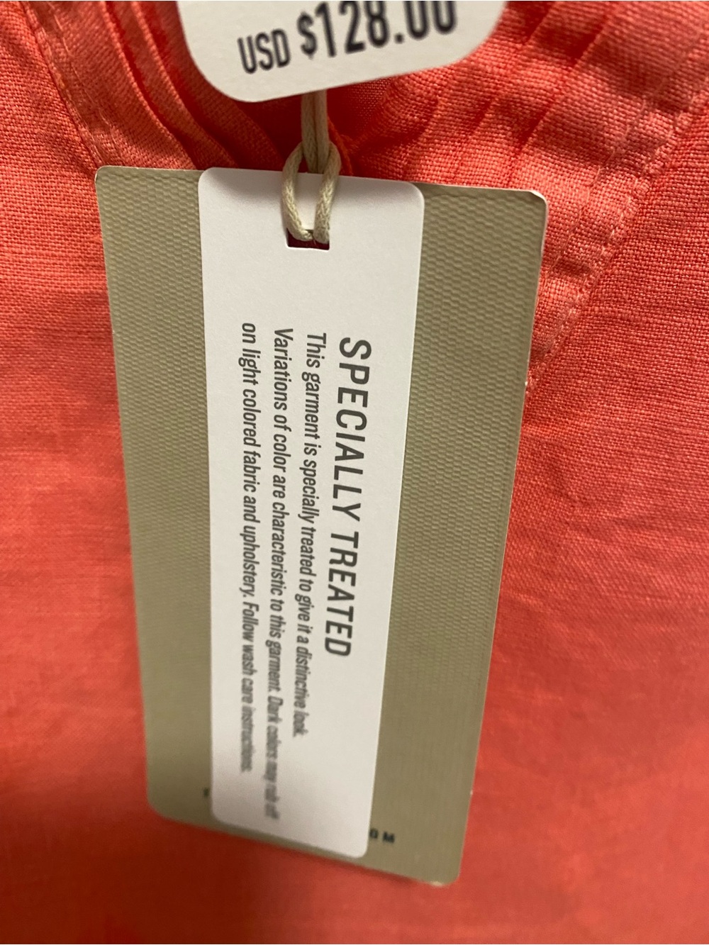 Tommy Bahama Two Palms Linen Double Ruffle Dress Sleeveless Coral NWT - Picture 5 of 6